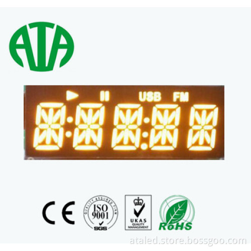 5 Digits 16 Segment Display with Yellow Color
